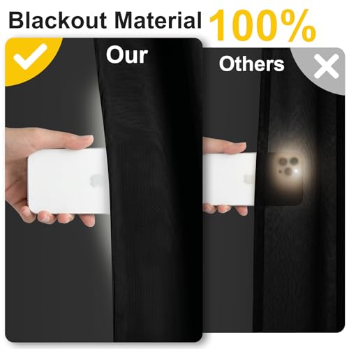 Serlmwnt 100% Blackout Bedroom Curtains, No-Drill, Customizable Blackout Curtains (Suitable for Bedrooms, Home Theaters, RVs) (57" W x 118" H) - size: 57"W x 118"L (Pack of 1)