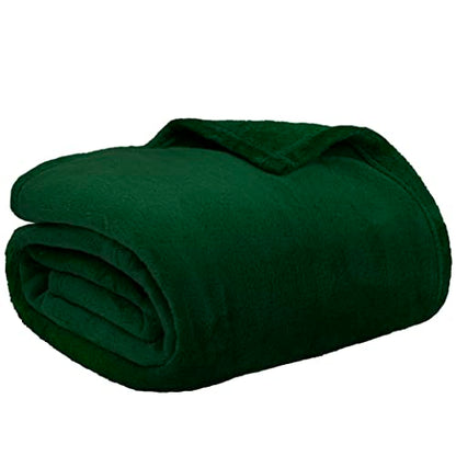 PAVILIA Fleece Blanket Throw Twin Size | Super Soft, Plush, Luxury Flannel Throw | Lightweight Microfiber Blanket for Sofa Couch Bed (Emerald Green, 60x80 inches) - color: Emerald Green, size: 60 x 80 Inches - Twin
