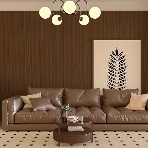 BAYYA Extra Wide Wood Grain Peel and Stick Wallpaper Brown Thick 31.5x157inch Light Walnut Contact Paper for Cabinets Self-Adhesive Waterproof Furniture Stickers Tan Wood Vinyl Wrap Counter Top Covers | Light Walnut Contact Paper for Cabinets Self-Adhesiv