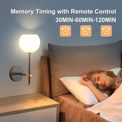 Black Gold Battery Operated Wall Sconces Set of 2, Rechargeable Wireless Wall Lights with Milky White Frosted Glass, 12 RGB and 3CCT Dimmable, Wall Lamps with Remote for Bedroom Living Room Hallway - color: Black Gold