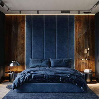 Upholstered Wall Mounted Headboard Full | Padded Wall Panels Vertical - size: Full
