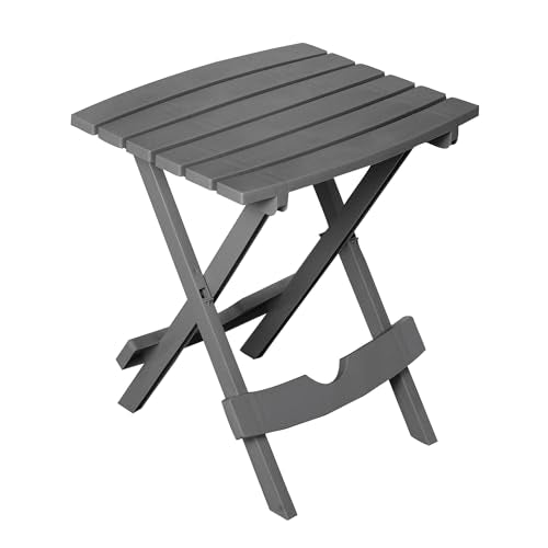 Adams Quik-Fold® Side Table - Charcoal - color: Charcoal