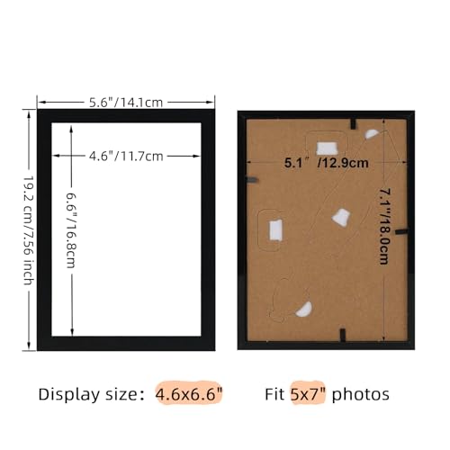 Giftgarden 5x7 Picture Frame Black Set of 16, Lightweight 5 by 7 Photo Frames Bulk for Family, Office, Living room Wall Hanging and Tabletop Display - color: Black*16, size: 5x7
