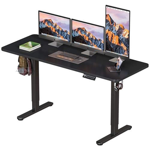 BIZUM Electric Standing Desk 63 x 24 Inch Computer Desk-Gaming Desk Black Home Office Desks Height Adjustable Memory Stand Up Computer Workstation - color: Black, size: 63*23.6 Inch