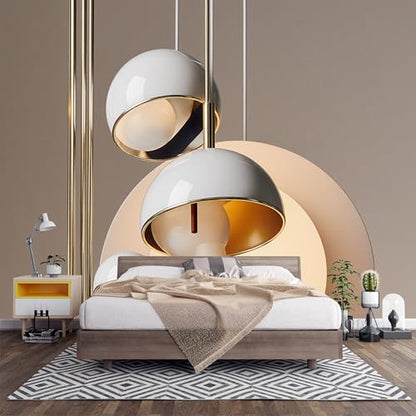 Custom Size 3D Printed Wall Mural， Modern Abstract Geometric Sphere Light Fixture，SelfAdhesive Art Prints wall Fabric （No PVC） Removable Wallpaper for Home Decor