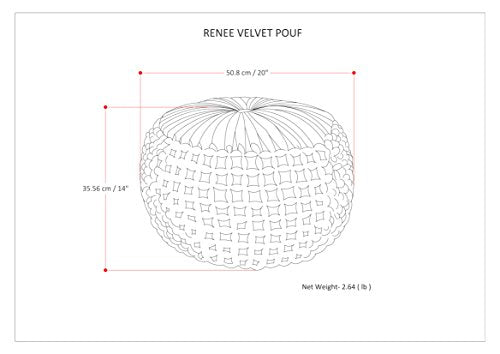 SIMPLIHOME Safford 20" Wide Square Pouf in Grey/White PET Polyester | Boho footstool, extra seating for home living room or bedroom with button-tufted pleated design, assembled; pouf ottoman. - color: Dark Grey, style: Pouf