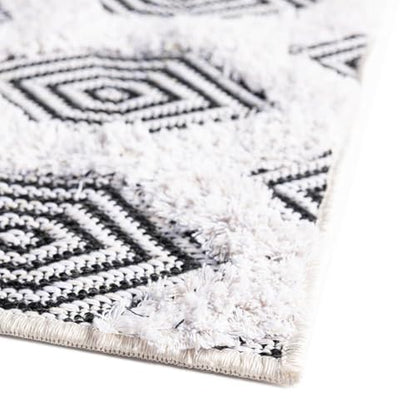 Rugs.com - Sabrina Soto Casa Rug – 6 Ft Runner Black Cotton Textured Rug Modern Hallway Runner for Entryways and Bedrooms - color: Black, size: 2'3" x 6' (Runner)