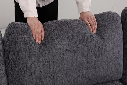 KEIKI Convertible Modular Loveseat Sofa with Storage Seats, Folding Fabric Sleeper Sectional Couch for Apartment Living Room, Compact 2 Seat Sofa with Washable Covers for Dorm, Guest Room - size: 2-Seater