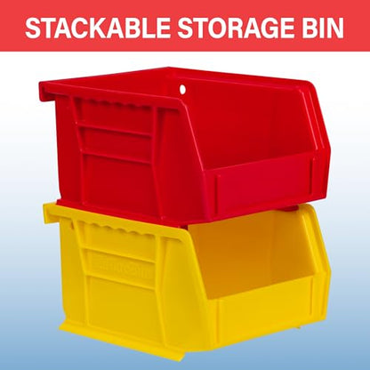 Akro-Mils 30210 AkroBins Plastic Storage Bins, 5"x4"x3", Black, 24-Pack | Space-Saving Stackable Bins for Garage, Pantry, Craft Organization - color: Black