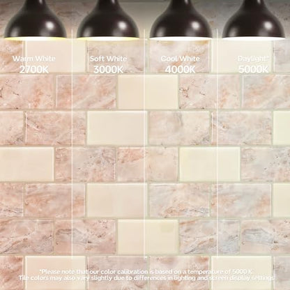 STICKGOO Subway Tile Peel and Stick Backsplash, Thicker Design 12" x 12" Stick on Backsplash Tiles for Kitchen, Bathroom, Wall Tile (10 Sheets, Brown Marble Look) - color: Brown