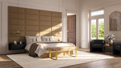 Vänt Wall Mounted Headboard Panels, Queen/Full, Boucle Beige - color: Boucle Beige, size: 30"