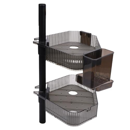 Corner Shower Caddy, Space Saving Rustproof Stainless Steel Bathroom Organizer, Corner Shower Organizer Shelves with Wall Mount, Ideal for Bathroom & Dorm