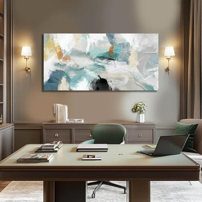 SOUGUAN 추상 캔버스 벽 아트 블랙 라인 페인팅 그린 그래피티 포스터 미니멀리스트 방 장식 다채로운 벽 프린트 사무실 침실용 50.8x101.6cm(20x40인치) - color: 초록색., size: 40"L x 20"W