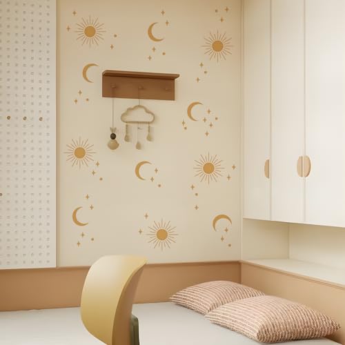 Boho Wall Stickers Girls Bedroom Removable Wall Decals Nursery Kids Room Decor Vinyl Murals DIY Cute Decorations 6 Sheets - color: I, size: 8.28*5.83 inches