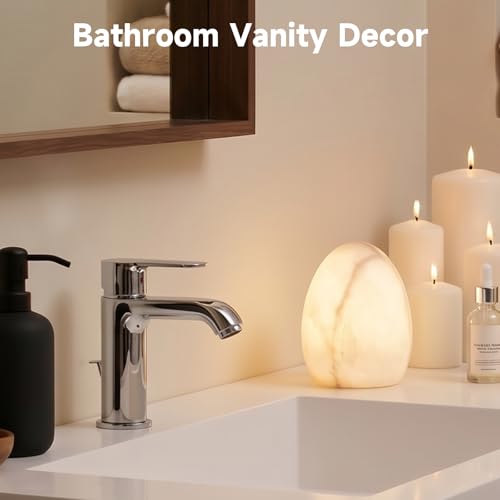 Marble Table Lamp, Tap Night Light, Dimmable Warm Ambient Light, Dinosaur Egg Shape