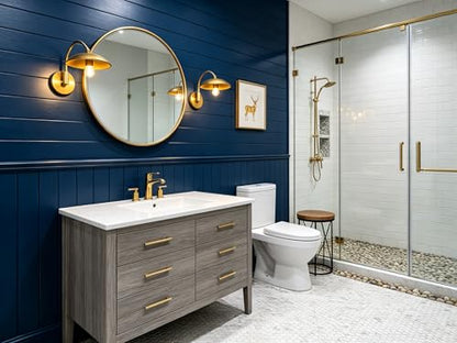 Phansthy Modern Brass Wall Sconce Hardwired 2 Pack, Adjustable Lighting Direction Wall Light, Swing Arm Wall Lamp with 8.5" Metal Half Sphere Shade for Bedside Reading, Farmhouse (Antique Gold) - color: Antique Gold