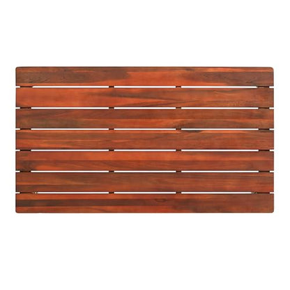 Christopher Knight Home Dolly 36.25"Outdoor Slat Panel Coffee Table, Acacia Wood Coffee Table, Spacious Tabletop, Wooden Legs, Rustic Style Design, Rectangular Side Desk for Backyard Garden, Mahogany
