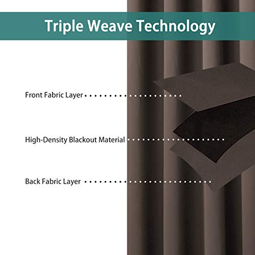 BONZER Room Divider Curtain Screen Partitions Total Privacy | Wall Grommet Wide Blackout Curtains for Living Room, Bedroom, 84L x 108W Inch (7L x 9W ft), 1 Panel, Chocolate - color: Chocolate, size: 108"W x 84"L (Pack of 1)