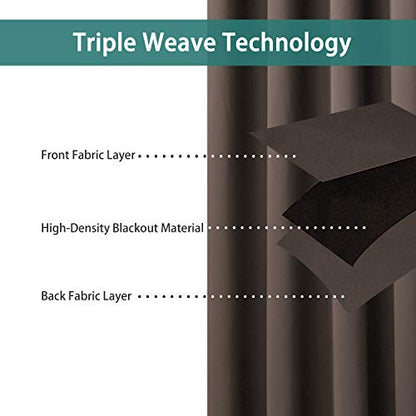 BONZER Room Divider Curtain Screen Partitions Total Privacy | Wall Grommet Wide Blackout Curtains for Living Room, Bedroom, 84L x 108W Inch (7L x 9W ft), 1 Panel, Chocolate - color: Chocolate, size: 108"W x 84"L (Pack of 1)