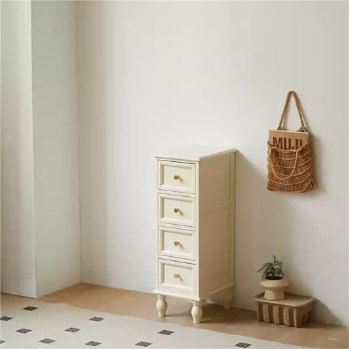Narrow Bedside Table Tall Skinny Storage Tower Vertical Chest of Drawers Wood Storage Cabinet Small Nightstand Side Table for Bathroom Living Room Entryway Hallway Practical(White,84cm) - color: White, size: 84cm