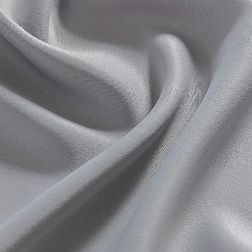 XTMYI Silver/Light Grey Window Valances for Living Room Bedroom,Waterproof Room Darkening Heat Light Blocking Blackout Kitchen Curtains and Valances Set of 2 Pack,30 x 16 Inches Long,Gray - color: Light Grey, size: 30"W x 16"L (Pack of 2)