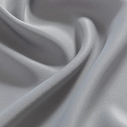 XTMYI Silver/Light Grey Window Valances for Living Room Bedroom,Waterproof Room Darkening Heat Light Blocking Blackout Kitchen Curtains and Valances Set of 2 Pack,30 x 16 Inches Long,Gray - color: Light Grey, size: 30"W x 16"L (Pack of 2)