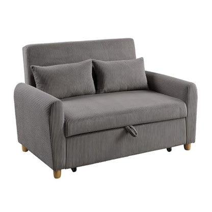 Convertible Sleeper Loveseat with Pull Out Mattress for Small Spaces and Guest Room Use