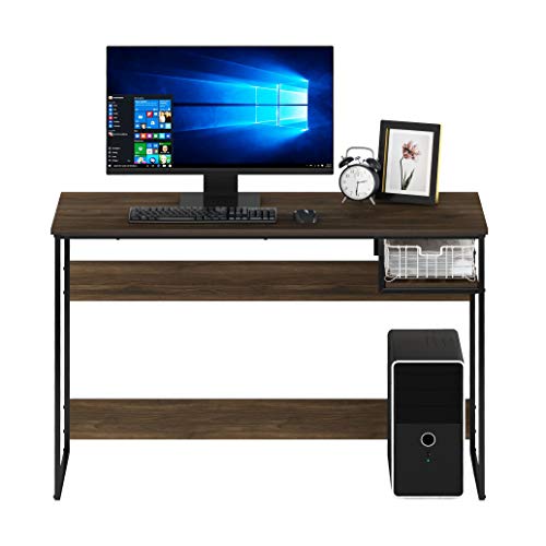 FURINNO Moretti Lifestyle Study Desk, 45 Inches, Columbia Walnut - color: Columbia Walnut, size: 45 inches