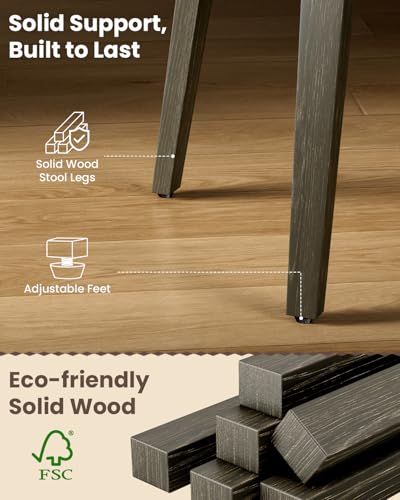 Dining Chairs with Armrest, Set of 2, Mid-Century Modern Kitchen Chair | with Wood Legs, Upholstered Fabric for Dining Room, Kitchen, Restaurant, Cafe, Beige - color: Beige