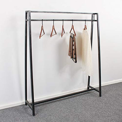 MBQQ Moden Metal Clothes Rack with Clothing Hanging Rack Organizer for Laundry Drying Display Racks Garment Racks,Retro Black - color: Retro Black