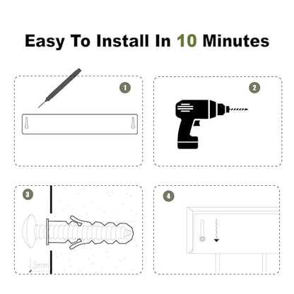 Key Holder Wall Mount with Shelf | Brown | 17 inch | 5 Retractable Hooks | Modern Wall Coat Hooks | Minimalist | Space-Saving | Wooden Key Rack for Entryway & Hallway - color: Brown