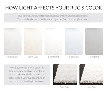 SAFAVIEH August Shag Collection Accent Rug - 2'3" x 4', White, Solid Design, Non-Shedding & Easy Care, 1.2-inch Thick Ideal for High Traffic Areas in Entryway, Living Room, Bedroom (AUG900A) - color: White, size: 2'3" x 4' (Rectangular)