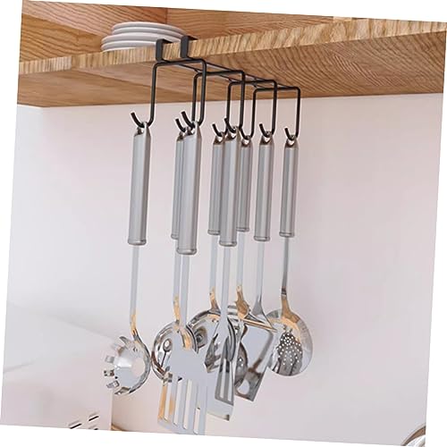PRETYZOOM Cup Holder Under Cabinet Stand Rack for Mugs Drying Hanger for Kitchen Bottle Organizer - color: Black