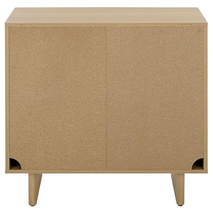 SAFAVIEH Furniture - Simi Media Stand for TVs up to 28" - Natural Brown Compact Entertainment Media Console - Storage Cabinet for Living Room, Bedroom (MED3119A) - color: Natural