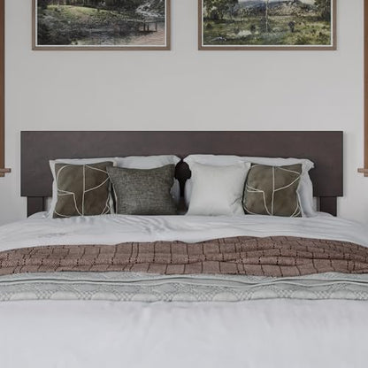AFI, Orlando Full Adjustable Modern Solid Wood Panel Headboard, Espresso - color: Espresso, size: Full