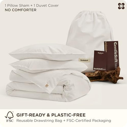 Bedsure PureWoven 100% Cotton Slub Weave Duvet Cover Set, Twin Size, 2-PC | Luxury Linen-Like Textured Bedding Set, Double-Stitched, Easy to Change with Zipper Closure, Slub Coconut White, 68" x 90" - color: 30 - Slub Coconut White (No Comforter), size: T