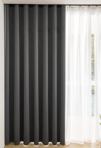 Windows Dark Grey Blackout Curtains 54 inches Long 2 Panels Set Grommet Blackout Drapes Energy Saving Noise Reducing Thermal Insulated for Bedroom Living Room Nursery - color: Dark Grey, size: 42"W x 54"L (Pack of 2)