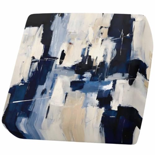 Couch Cushion Covers Abstract Textural Layers Non Slip Sofa Cushion Covers Minimalist Navy Cream Color Block Washable Stretch Seat Covers for Couch Furniture Decor S-1pcs - size: S-1pcs