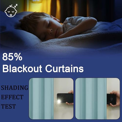 Sally Aqua Kitchen Curtains 36 Inch Length 2 Panels Set, Half Window Rod Pocket Privacy Room Darkening Blackout Curtain Tiers for Kitchen Bathroom, 2 Pcs Each W40 x L36 Inch - color: Aqua, size: 40"W x 36"L (Pack of 2)