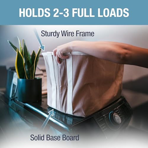 CleverMade Collapsible Laundry Basket LUXE, 60L Pop-Up Hamper 2 Pack, Mocha | Elevate Open-Room Laundry Storage | Cotton-Blend Fabric and Vegan Leather Add Polish, While Each Basket Holds 55 lb - color: Mocha Cream
