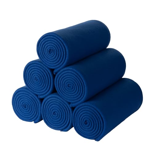 CAI TENG Fleece Throw Blanket Bulk 6 Pack Blankets Soft Lightweight Kids Cozy Polar Fleece Blanket 50 x 60 Solid Pet-Friendly Deco Bed Sofa Couch Fleece Fabric Travel Wedding Gift Outdoor Aqua Blue - color: Aqua Blue
