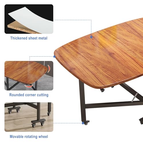 Multifunction Table Drop Leaf Dining Table, Foldable Kitchen Table Multifunction Space Saving Table For Dining Room Home Office, Easy To Fold And Unfold, Multifunction Expandable Table(White,100x60x75 - color: White, size: 100x60x75cm