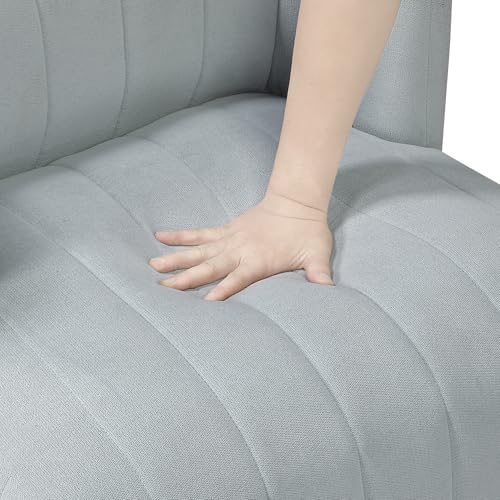 Lexicon Swivel Accent Chair, Textured Fabric Upholstered 360 Degree Swivel Barrel Chair with Channel Tufted, Comfort Seat, for Living Room, Bedroom, Office, Easy Assembly, Aqua Blue - color: Aqua Blue
