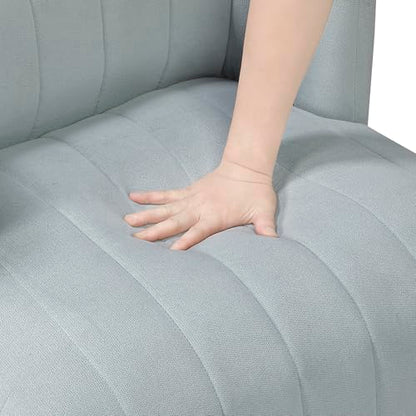 Lexicon Swivel Accent Chair, Textured Fabric Upholstered 360 Degree Swivel Barrel Chair with Channel Tufted, Comfort Seat, for Living Room, Bedroom, Office, Easy Assembly, Aqua Blue - color: Aqua Blue