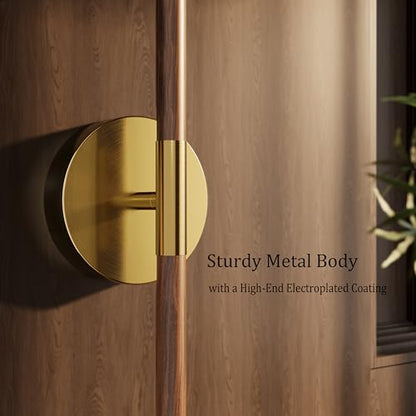 24" Battery Operated Wall Sconce Set of 2, 350° Rotating Lamp, Walnut Gold | Wireless, 8000mAh Rechargeable Battery, Stepless Dimming, 3000K-6000K, Remote & Touch Control, Timer, Living Room, Bedroom - color: Walnut Gold, size: 24 Inch (2 Pack)