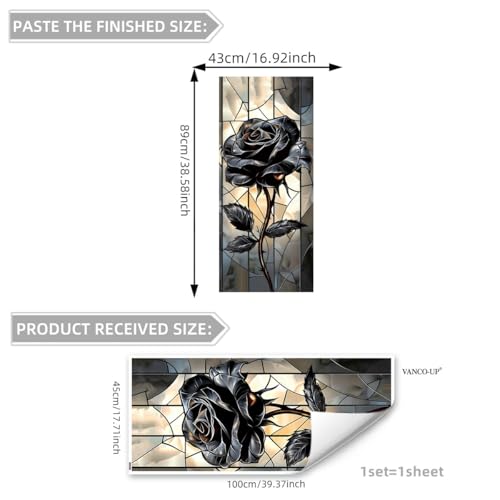 3D Wall Stickers DIY Flower Wall Decal Removable Waterproof Wall Art Decor for Bedroom Living Room Offices Home Decoration (Black Rose) - color: Black Rose
