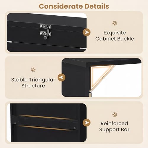Giantex Wall Mounted Desk, Foldable Convertible Computer Desk with Storage Shelves, Space Saving Fold Out Table, Folding Floating Writing Desk for Small Spaces, Home Office, Bedroom, Apartment (Black) - color: Black