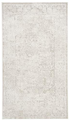 SAFAVIEH Reflection Collection Accent Rug - 2'3" x 4', Cream & Ivory, Non-Shedding & Easy Cleaning, Ideal for Entryway, Living Room, Bedroom (RFT665D) - color: Creme/Ivory, size: 2'3" x 4' (Rectangular)