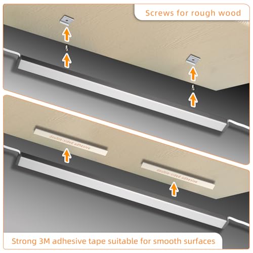 LUMILAND 6 Pcs 12-inch Led Under Cabinet Lighting Plug-in with Hand Wave, Dimmable 6000K Cold White Under Counter Lights Linkable with Memory Function for Kitchen