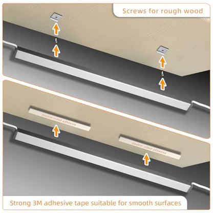 LUMILAND 6 Pcs 12-inch Led Under Cabinet Lighting Plug-in with Hand Wave, Dimmable 6000K Cold White Under Counter Lights Linkable with Memory Function for Kitchen